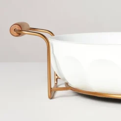 3qt Oven-to-Table Fluted Stoneware Round Baking Dish With Cradle Carrier Cream - Hearth & Hand™ With Magnolia -Home Furnishing Store GUEST 946b3778 a0ff 4ff7 bb95 3c491bb7f6bb