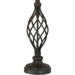 Franklin Iron Works Annie Modern Industrial Table Lamps 28" Tall Set Of 2 Bronze Iron Cream Tapered Drum Shade For Bedroom Living Room Nightstand -Home Furnishing Store GUEST 95179ffc 5b95 46f6 b5a5 513d884cb1ed