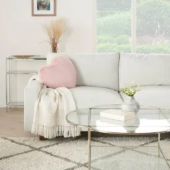 Rabbit Faux Fur Heart Throw Pillow Blush - Mina Victory -Home Furnishing Store GUEST 954f21fc bf9f 411f 8aec 5db9f32ca32a