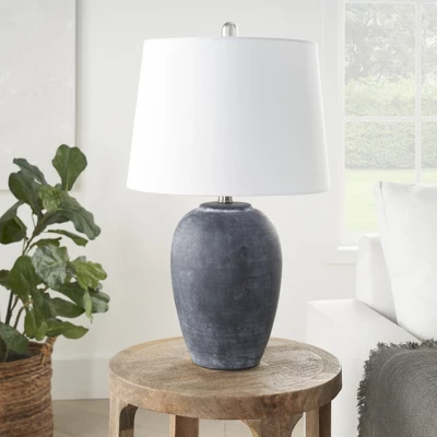 23" Farmhouse Ceramic Urn Pot Table Lamp - Nourison 10 23" Farmhouse Ceramic Urn Pot Table Lamp - Nourison - Image 10