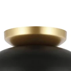 8.5" 1-Light Paulina Classic Industrial Iron LED Flush Mount Painting - JONATHAN Y -Home Furnishing Store GUEST 9722e7e2 fc7d 4af7 8aa0 d6a41c53fc9f