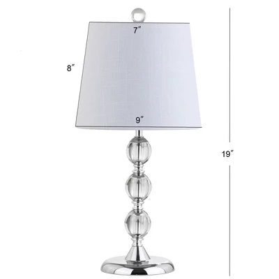 20" Crystal Hudson Mini Table Lamp (Includes LED Light Bulb) Clear - JONATHAN Y 3 20" Crystal Hudson Mini Table Lamp (Includes LED Light Bulb) Clear - JONATHAN Y - Image 3