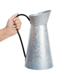 Juvale Rustic-Style Galvanized Pitcher Vase With Handle, Metal Watering Can For Farmhouse-Style Home Decor, Table Centerpieces, 12 In -Home Furnishing Store GUEST 983fc044 1c56 42ce b4fd c7404e1fcf70