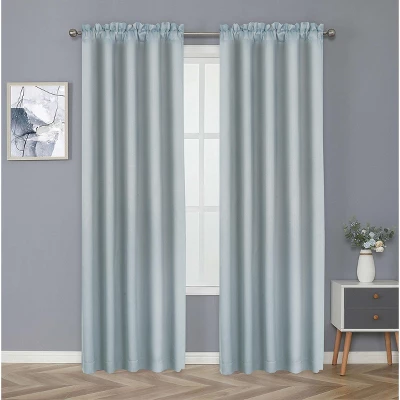 Kate Aurora Basic Drape Light Filtering Woven Jacquard Thermal Single Rod Pocket Window Curtain Panel 6 Kate Aurora Basic Drape Light Filtering Woven Jacquard Thermal Single Rod Pocket Window Curtain Panel - Image 6