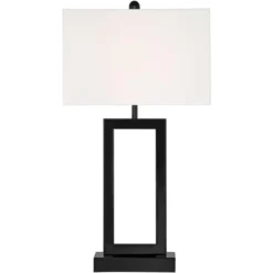 360 Lighting Modern Table Lamp With USB And AC Power Outlet 30" Tall Black Metal White Rectangle Shade For Living Room Bedroom House 15 360 Lighting Modern Table Lamp With USB And AC Power Outlet 30" Tall Black Metal White Rectangle Shade For Living Room Bedroom House -Home Furnishing Store GUEST 98c18f3d 80cb 442f 9e67 adec0699ba72