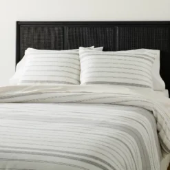 Alternating Pinstripe Duvet & Sham Set Gray/Cream - Hearth & Hand™ With Magnolia 9 Alternating Pinstripe Duvet & Sham Set Gray/Cream - Hearth & Hand™ With Magnolia -Home Furnishing Store GUEST 99ea9eaa a4ca 48b7 8e04 56feb59ec9f6