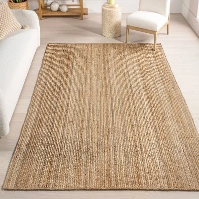 NuLOOM Hand Woven Farmhouse Jute Area Rug 1 NuLOOM Hand Woven Farmhouse Jute Area Rug