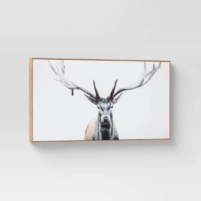 47" X 24" Deer Framed Wall Canvas - Threshold™ 2 47" X 24" Deer Framed Wall Canvas - Threshold™ - Image 2