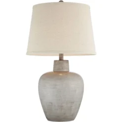 Regency Hill Glenn Rustic Country Cottage Table Lamps 27" Tall Set Of 2 Brushed Gray Terra Cotta Beige Fabric Shade For Bedroom Living Room Nightstand 14 Regency Hill Glenn Rustic Country Cottage Table Lamps 27" Tall Set Of 2 Brushed Gray Terra Cotta Beige Fabric Shade For Bedroom Living Room Nightstand -Home Furnishing Store GUEST 9c40db5e dc31 42bc bcdf e0b0f8fc6eef