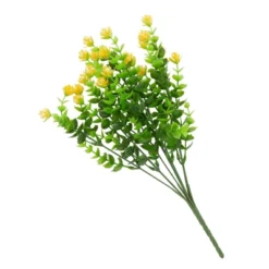Farmlyn Creek 8 Pack Artificial Outdoor Flowers With Faux Eucalyptus Leaves Plants For Gardens Home Decor, Yellow, 6 X 13.5 In -Home Furnishing Store GUEST 9e881bd3 87c4 4373 a234 59d6ab50edbb