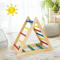 Costway Climbing Triangle Ladder, Wooden Triangle Climber, Educational Triangle Climber -Home Furnishing Store GUEST 9ea28541 b0ab 4ce9 947a aec02185ee32