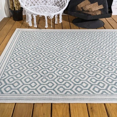 Marvao Diamond Trellis Indoor/Outdoor Area Rug - JONATHAN Y 5 Marvao Diamond Trellis Indoor/Outdoor Area Rug - JONATHAN Y - Image 5