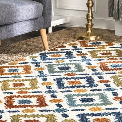NuLOOM Indoor/Outdoor Transitional Labyrinth Area Rug 6 NuLOOM Indoor/Outdoor Transitional Labyrinth Area Rug - Image 6
