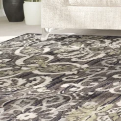 Modern Floral Damask Indoor Area Rug Or Runner By Blue Nile Mills -Home Furnishing Store GUEST 9f4970fa c4b6 4273 b8e6 0bb40ffa0b97