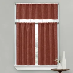 Kate Aurora Complete Textured 3 Piece Cafe Kitchen Curtain Tier & Valance Set 15 Kate Aurora Complete Textured 3 Piece Cafe Kitchen Curtain Tier & Valance Set -Home Furnishing Store GUEST 9f6b40cc 9a63 4277 8b74 2cbb05af44d0