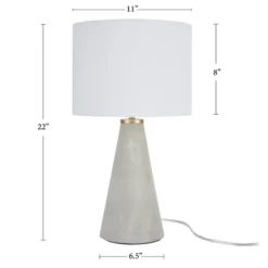 22" Modern Light Grey Cement Table Lamp - Nourison -Home Furnishing Store GUEST 9f7f8b6a c44c 48e1 95db aae2daf7aba5