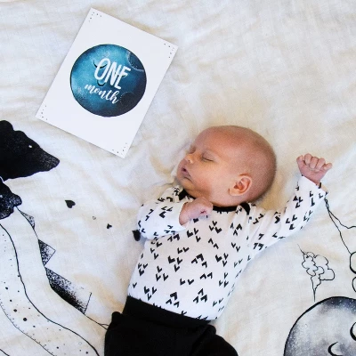 JumpOff Jo - 3-Piece Set, Swaddle Blanket, Security Bear, Monthly Photo Cards 4 JumpOff Jo - 3-Piece Set, Swaddle Blanket, Security Bear, Monthly Photo Cards - Image 4