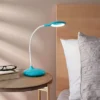 Insten LED Desk Lamp, Bright Table Lamp, Rechargeable, Flexible Neck, Touch Control, Adjustable Brightness, 400 Lumens, Blue