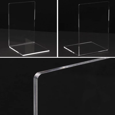 Juvale 6 Pack Acrylic Bookends For Shelves, Clear Book Ends L Shaped Book Stoppers For Office & Home, 4.5 X 7.1 In 2 Juvale 6 Pack Acrylic Bookends For Shelves, Clear Book Ends L Shaped Book Stoppers For Office & Home, 4.5 X 7.1 In - Image 2