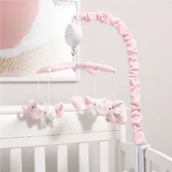 The Peanutshell Pink Elephant Musical Baby Crib Mobile For Girls -Home Furnishing Store GUEST a2480af8 0371 4ca8 93d1 1cd9ac2ab29a
