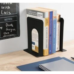 Juvale 6-Pair Black Metal Non-Skid Book Stoppers Book Ends Holder Bookends, 5 X 6.75 X 5.75 In -Home Furnishing Store GUEST a38cbad7 57f4 4443 a705 da690dc7b00c