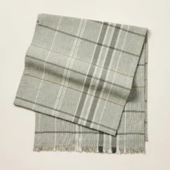 Textured Fall Plaid Woven Table Runner Sage Green - Hearth & Hand™ With Magnolia -Home Furnishing Store GUEST a3a57c62 498d 408a 9c9a de3a025d8d7d