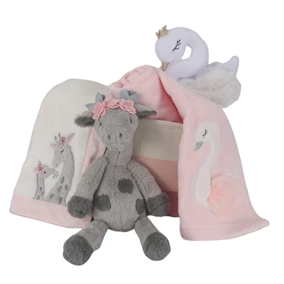 Lambs & Ivy Pink/White 5-Piece Luxury Infant / Newborn / Baby Gift Basket 3 Lambs & Ivy Pink/White 5-Piece Luxury Infant / Newborn / Baby Gift Basket - Image 3