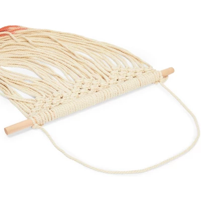 Okuna Outpost Rainbow Macrame Woven Wall Hanging For Bohemian Themed And Rustic Home Decor, 13 X 31 In. 4 Okuna Outpost Rainbow Macrame Woven Wall Hanging For Bohemian Themed And Rustic Home Decor, 13 X 31 In. - Image 4