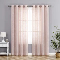 Kate Aurora 2 Pack Lux Thread Premium Woven Grommet Top Sheer Curtain Panels -Home Furnishing Store GUEST a545c602 a4a1 49eb bb2d 6d71667200c8