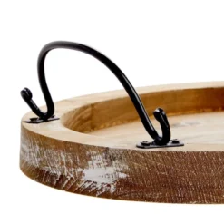 Farmlyn Creek Oval Wooden Serving Tray With Handles, Decorative Platter For Coffee Table, Living Room (15.75 X 10.8 X 1.25 In) -Home Furnishing Store GUEST a700694c cca6 43fa 862b ca1784d19a5a