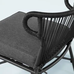 Wicker Weave Outdoor Cushioned Accent Chair - Dark Gray - Hearth & Hand™ With Magnolia -Home Furnishing Store GUEST aa06997d 4828 4c34 b81b 2497d8d1027a