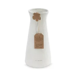 DEMDACO Linen Texture Just Because Vase White -Home Furnishing Store GUEST acc33a2c 1ce7 46fc b415 950b61e542f2