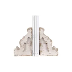 Set Of 2 Corbel Shaped Bookends White - Storied Home -Home Furnishing Store GUEST accbba64 e36f 434a b98b 5dd504bc5a1e