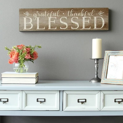 Grateful Thankful Blessed Wall Art - Stratton Home Decor 1 Grateful Thankful Blessed Wall Art - Stratton Home Decor