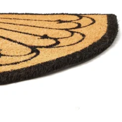 Juvale Half Round Coir Door Mat Welcome Doormat Indoor Outdoor Nonslip Front Rugs 17"x30" -Home Furnishing Store GUEST adfbdf68 5b71 4706 8b8f a704010335e4