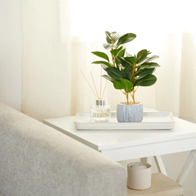 Juvale Artificial Plants In Pot, Fake Faux Plants With Gray Cement Planter, 3.1 X 3.1 X 11.8 In 1 Juvale Artificial Plants In Pot, Fake Faux Plants With Gray Cement Planter, 3.1 X 3.1 X 11.8 In