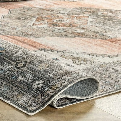 NuLOOM Gracie Distressed Medallion Machine Washable Area Rug 3 NuLOOM Gracie Distressed Medallion Machine Washable Area Rug - Image 3