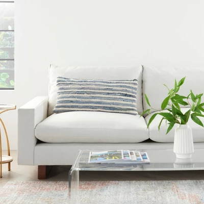 Life Styles Woven Throw Pillow Denim - Mina Victory 4 Life Styles Woven Throw Pillow Denim - Mina Victory - Image 4