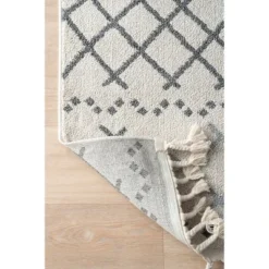 NuLOOM Alara Modern Trellis Tassel Area Rug -Home Furnishing Store GUEST b5b150e8 9ed2 4c25 b1e4 07aa8f899c72