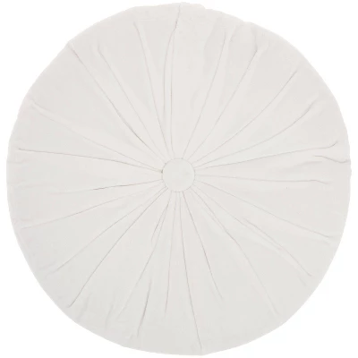16" Ruched Velvet Round Throw Pillow - Mina Victory 10 16" Ruched Velvet Round Throw Pillow - Mina Victory - Image 10