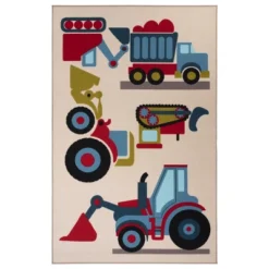 Country Trucking Non-Slip Kids Playroom Decor Washable Indoor Area Rug By Blue Nile Mills -Home Furnishing Store GUEST b66999f7 c872 49a2 bb98 d1d00168c2a4