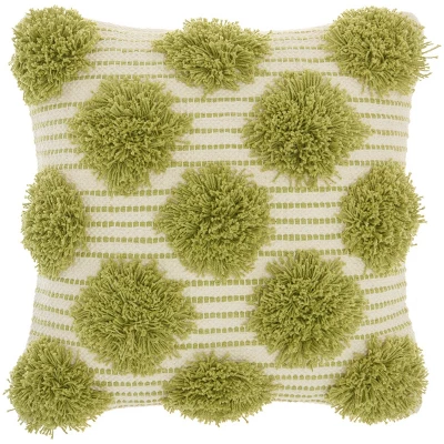 18"x18" Life Styles Tufted Pom Poms Square Throw Pillow - Mina Victory 8 18"x18" Life Styles Tufted Pom Poms Square Throw Pillow - Mina Victory - Image 8