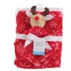 Hudson Baby Infant Plush Blanket With Security Blanket, Reindeer, One Size