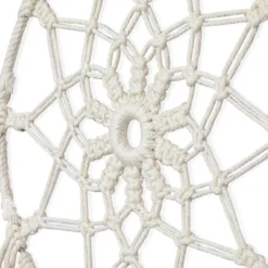 Okuna Outpost Large Macrame Dream Catcher, Bohemian Style Home Wall Decor (White, 46 X 11.8 In) -Home Furnishing Store GUEST bae19169 69b3 4bc1 bfca f9af518c9fdb