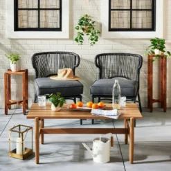 Slat Wood Outdoor Coffee Table - Natural - Hearth & Handâ„¢ With Magnolia