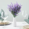 Juvale 12 Bundles Artificial Lavender Flowers For Bouquets, Fake Wild Stems For Wedding, Faux Table Centerpieces (14x2x3 In)