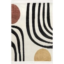 NuLOOM Stefanie Abstract Shapes Tassel Area Rug 19 NuLOOM Stefanie Abstract Shapes Tassel Area Rug -Home Furnishing Store GUEST be225622 6d2c 4c62 9b6c 22147d011443