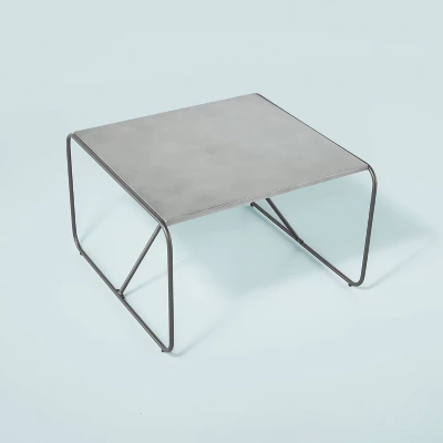 Kid's Square Faux Concrete & Metal Outdoor Table - Dark Gray - Hearth & Hand™ With Magnolia 3 Kid's Square Faux Concrete & Metal Outdoor Table - Dark Gray - Hearth & Hand™ With Magnolia - Image 3