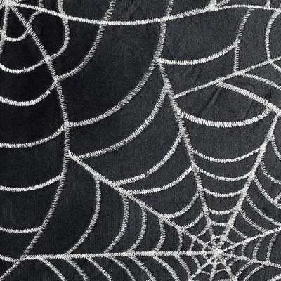 13"x18" Spiderweb All Over Halloween Lumbar Throw Pillow Black - Lush Décor 1 13"x18" Spiderweb All Over Halloween Lumbar Throw Pillow Black - Lush Décor