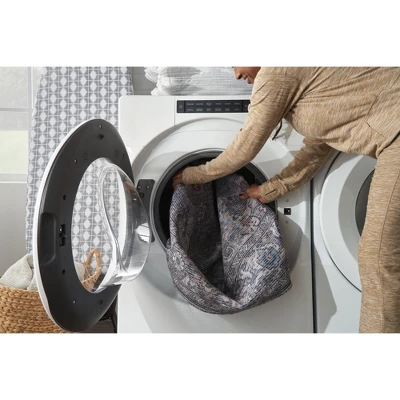 Nicole Curtis Machine Washable Bordered Vine And Bloom Indoor Rug 7 Nicole Curtis Machine Washable Bordered Vine And Bloom Indoor Rug - Image 7